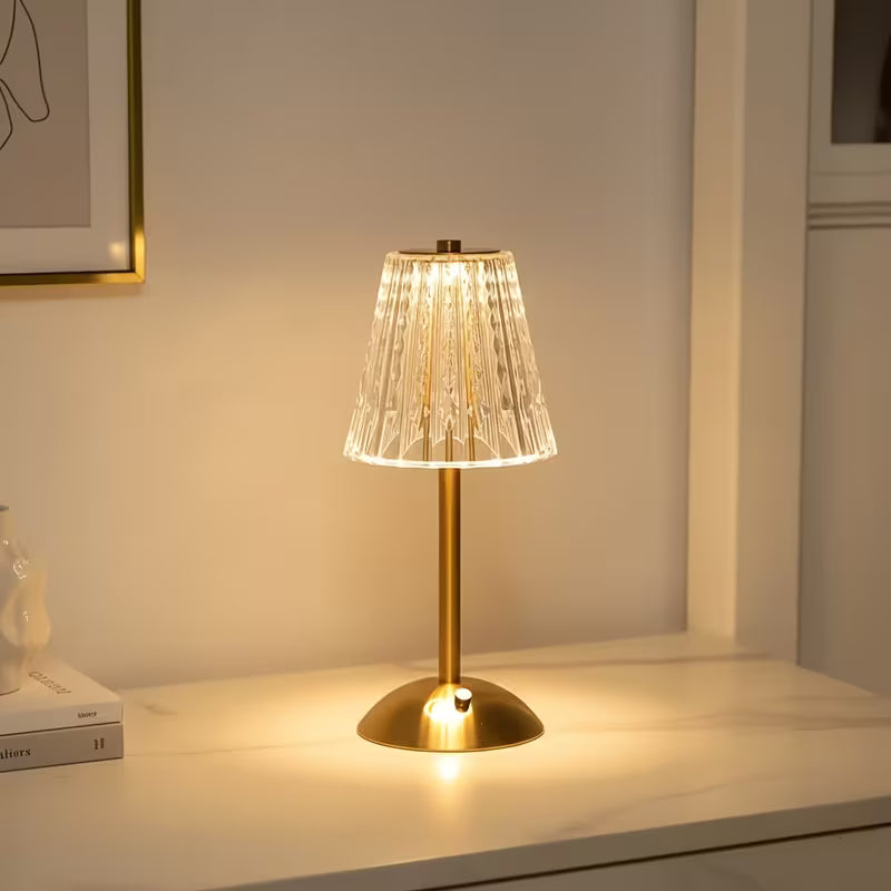 Kristallschirm Tischlampe