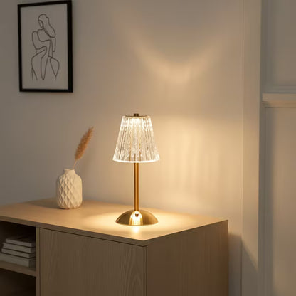 Kristallschirm Tischlampe